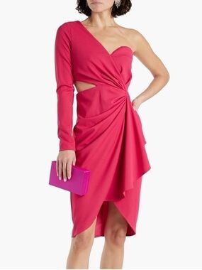 NWT One33 Social The Leanne | Pink One Shoulder Cocktail Dress Sz 4